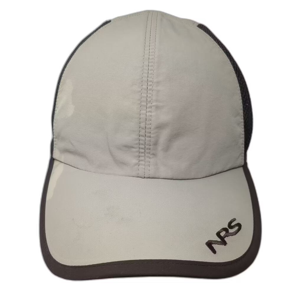 NRS Baseball Cap Beige Brown Mesh Back Strapback Hat One Size Adjustable Nylon